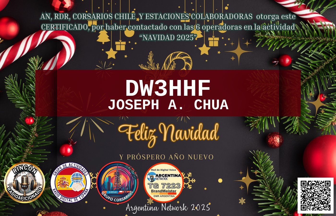 Certificado CERTIFICADO "NAVIDAD 2025"