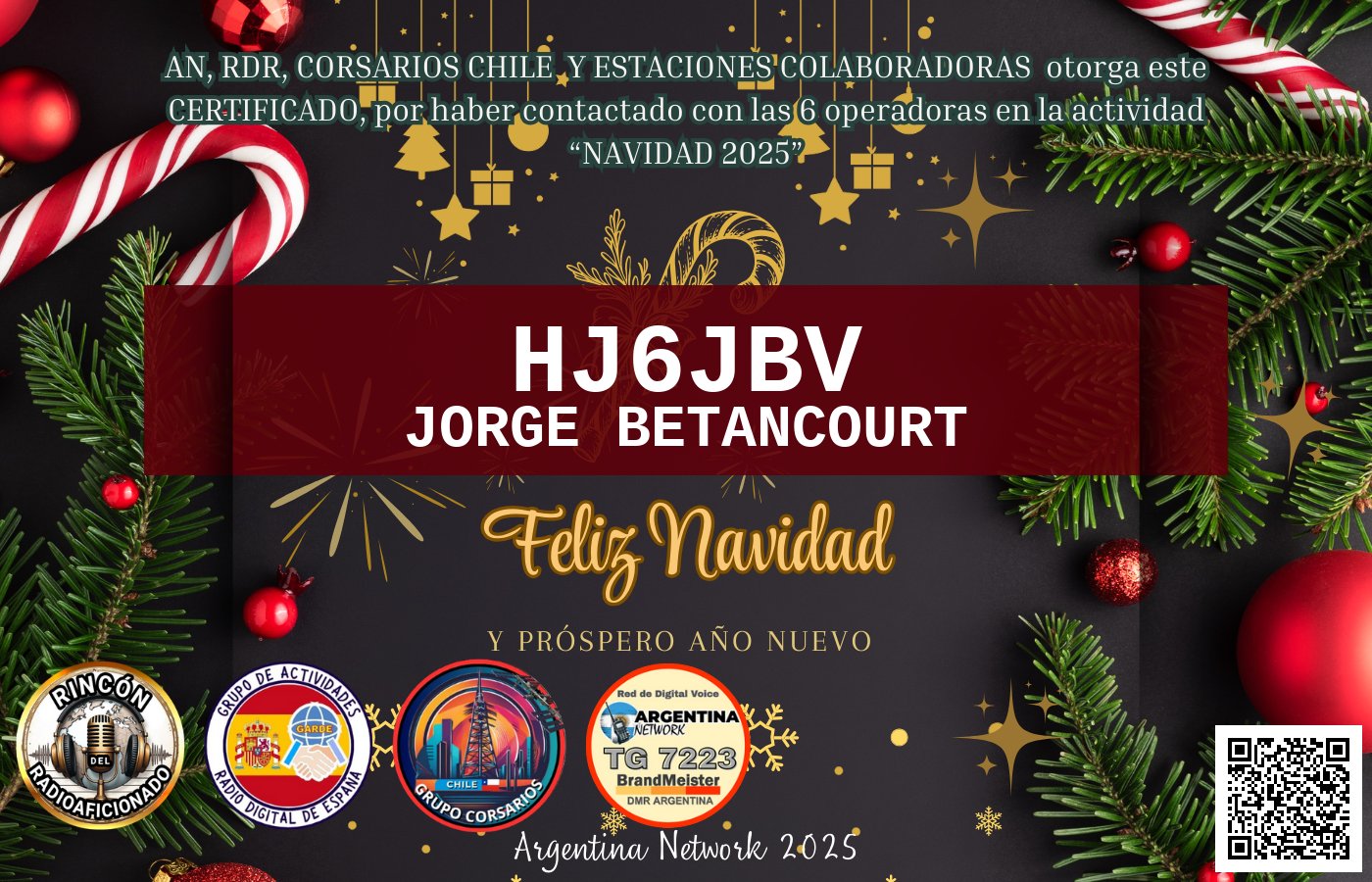 Certificado CERTIFICADO "NAVIDAD 2025"
