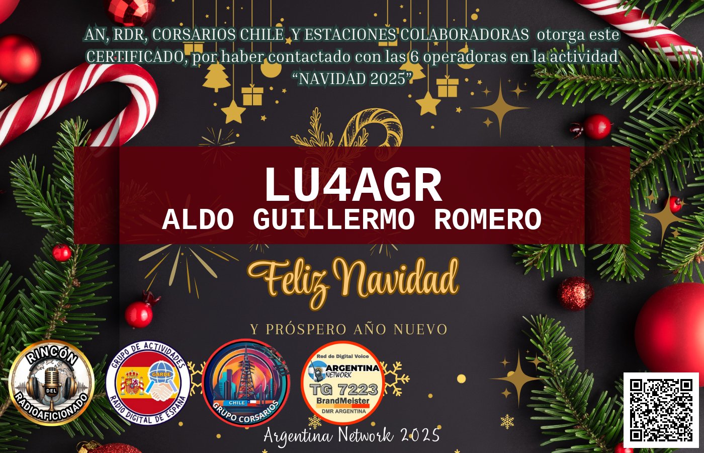 Certificado CERTIFICADO "NAVIDAD 2025"