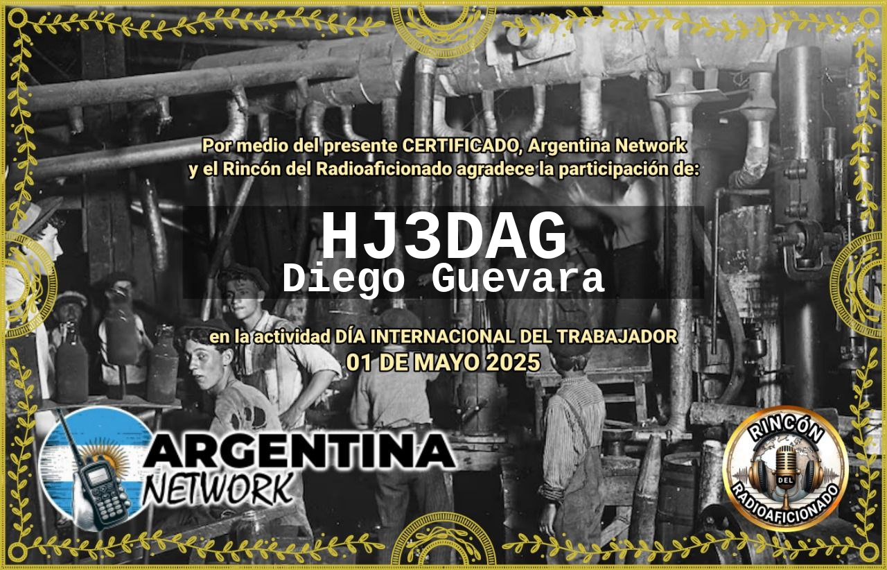 Certificado Actividad DÍA DEL TRABAJADOR 1 DE MAYO  (edición 2025)