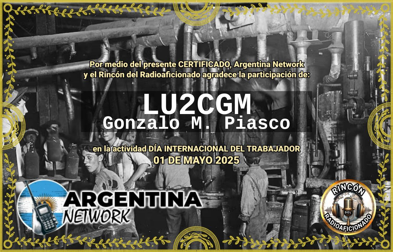 Certificado Actividad DÍA DEL TRABAJADOR 1 DE MAYO  (edición 2025)