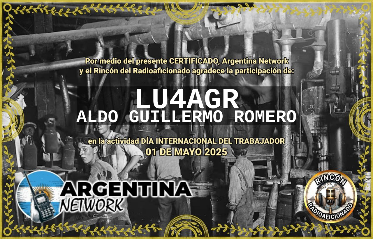 Certificado Actividad DÍA DEL TRABAJADOR 1 DE MAYO  (edición 2025)