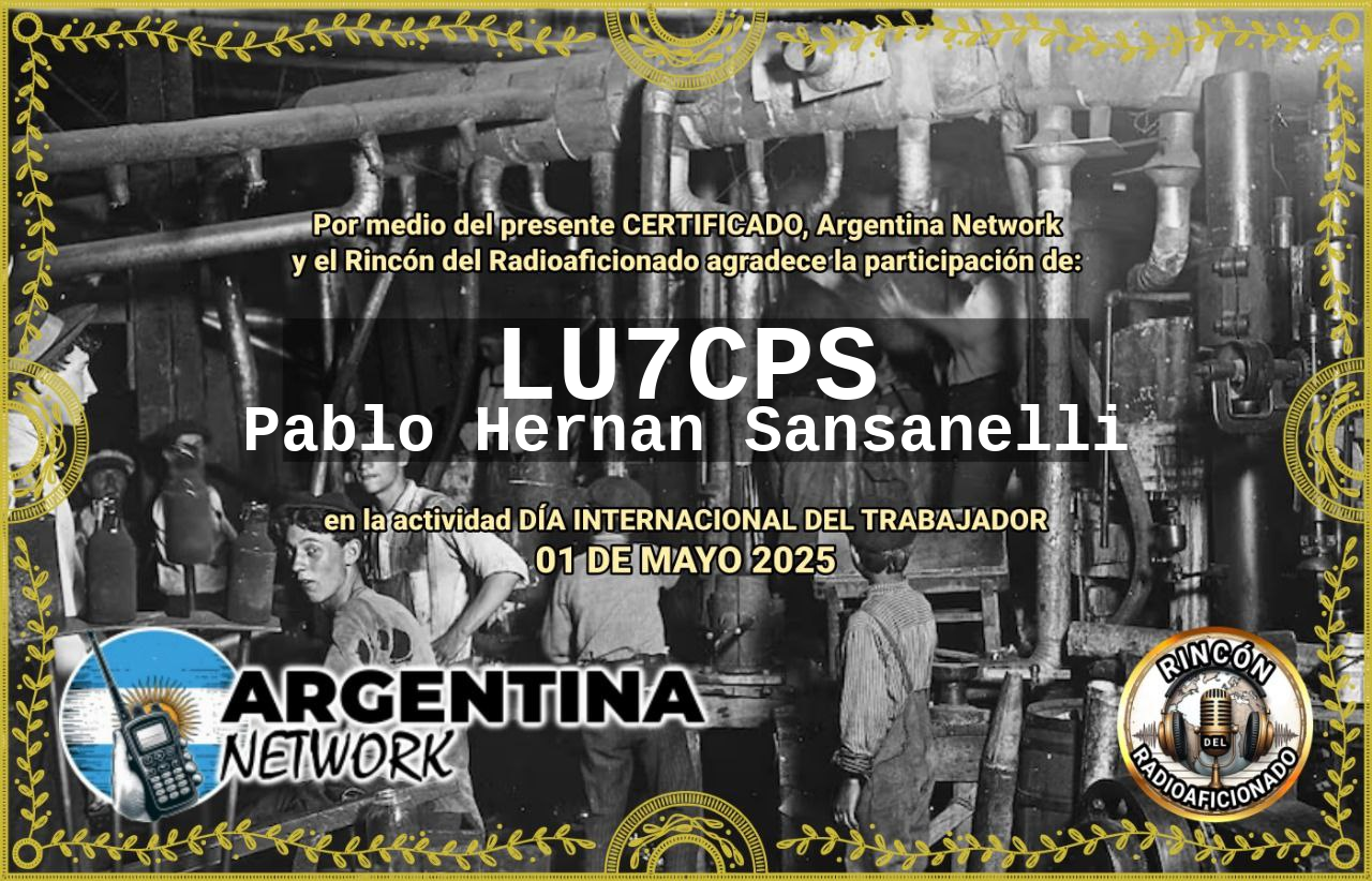 Certificado Actividad DÍA DEL TRABAJADOR 1 DE MAYO  (edición 2025)