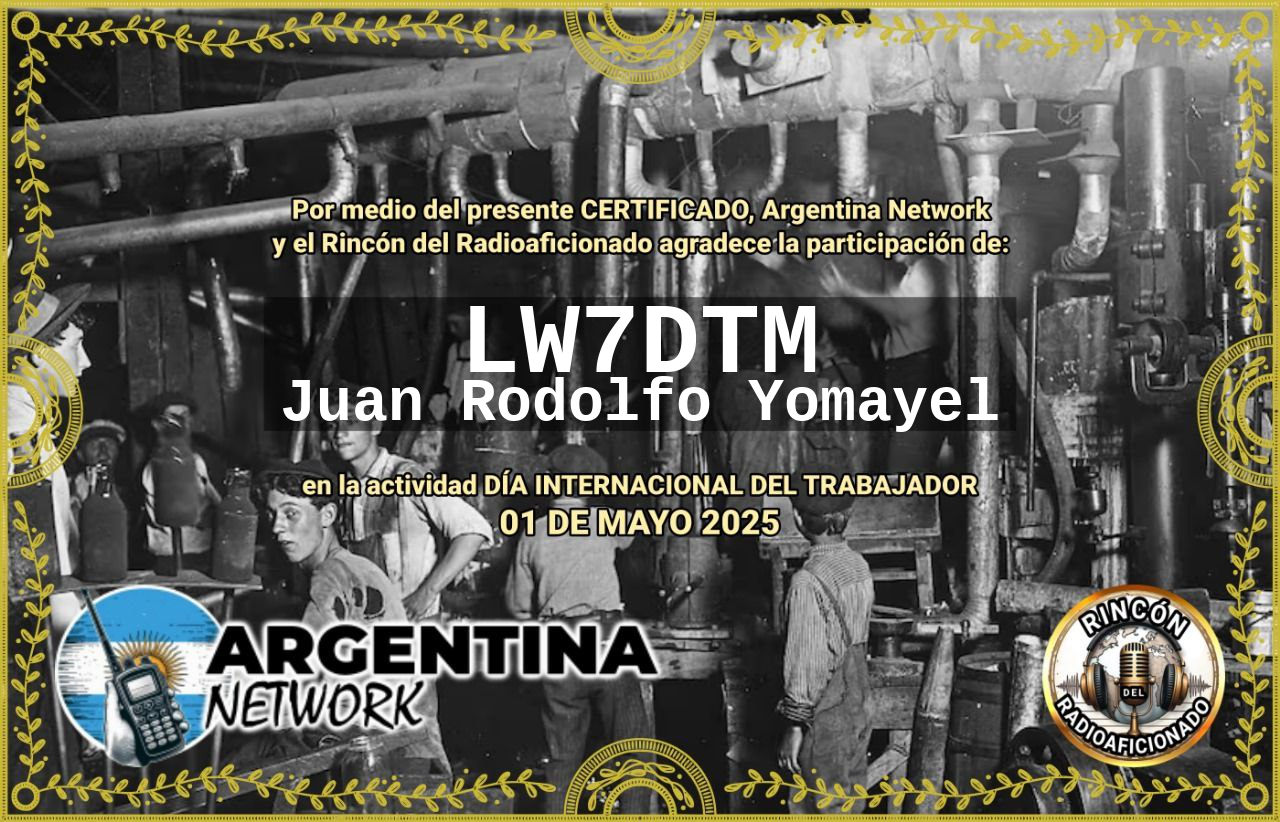 Certificado Actividad DÍA DEL TRABAJADOR 1 DE MAYO  (edición 2025)