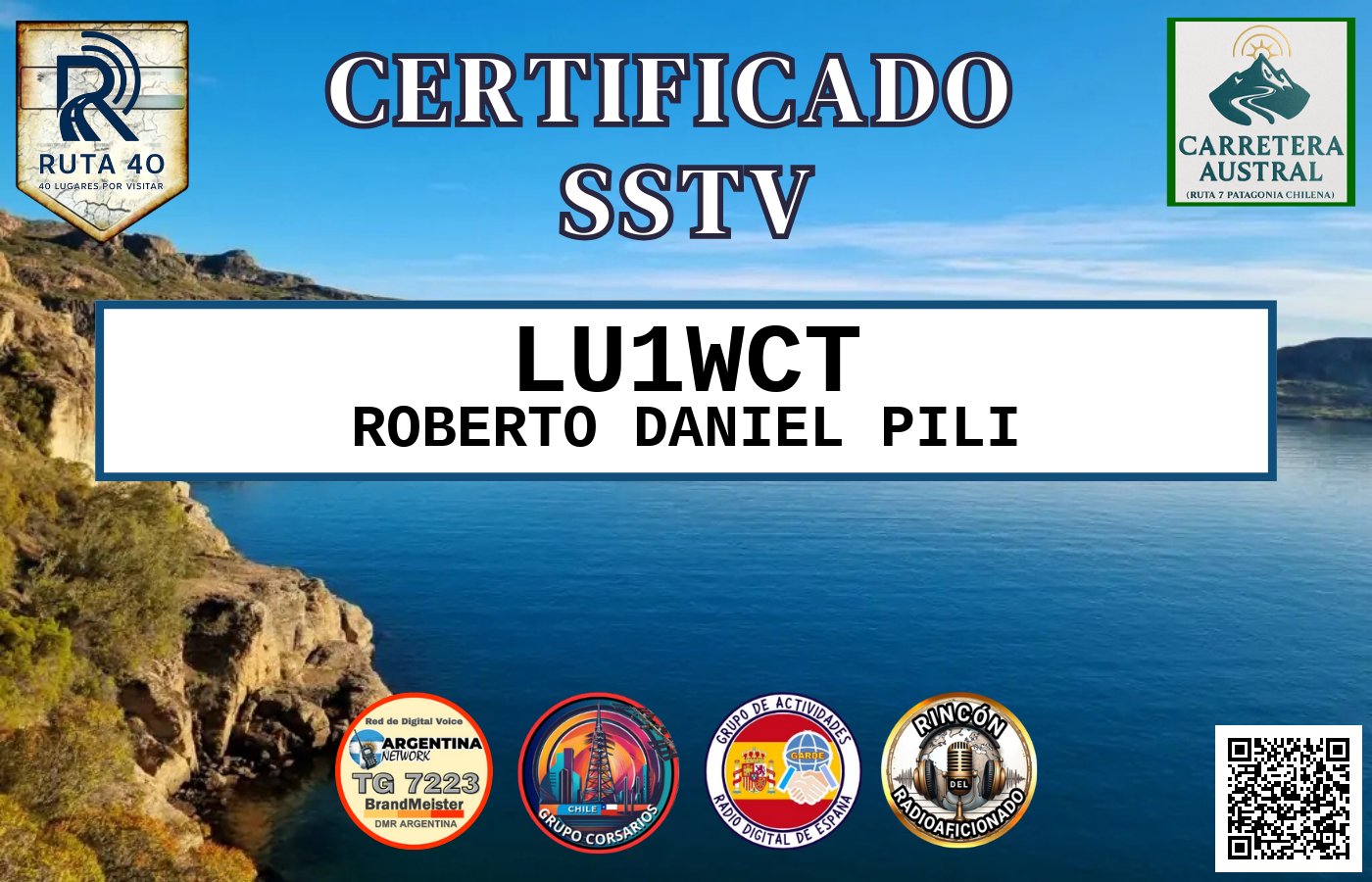 Certificado CERTIFICADO ESPECIAL Slow ScanTV SSTV