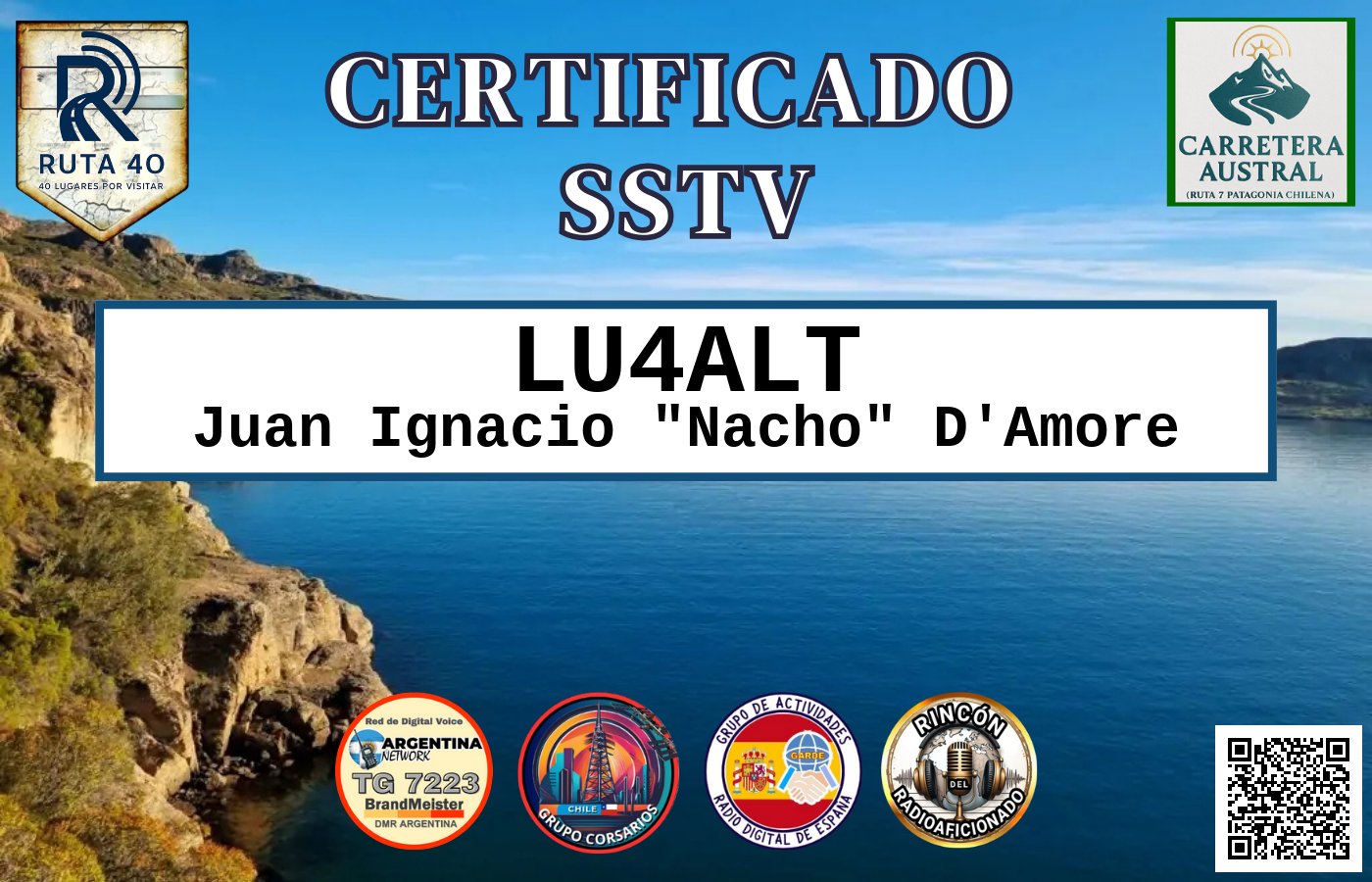 Certificado CERTIFICADO ESPECIAL Slow ScanTV SSTV