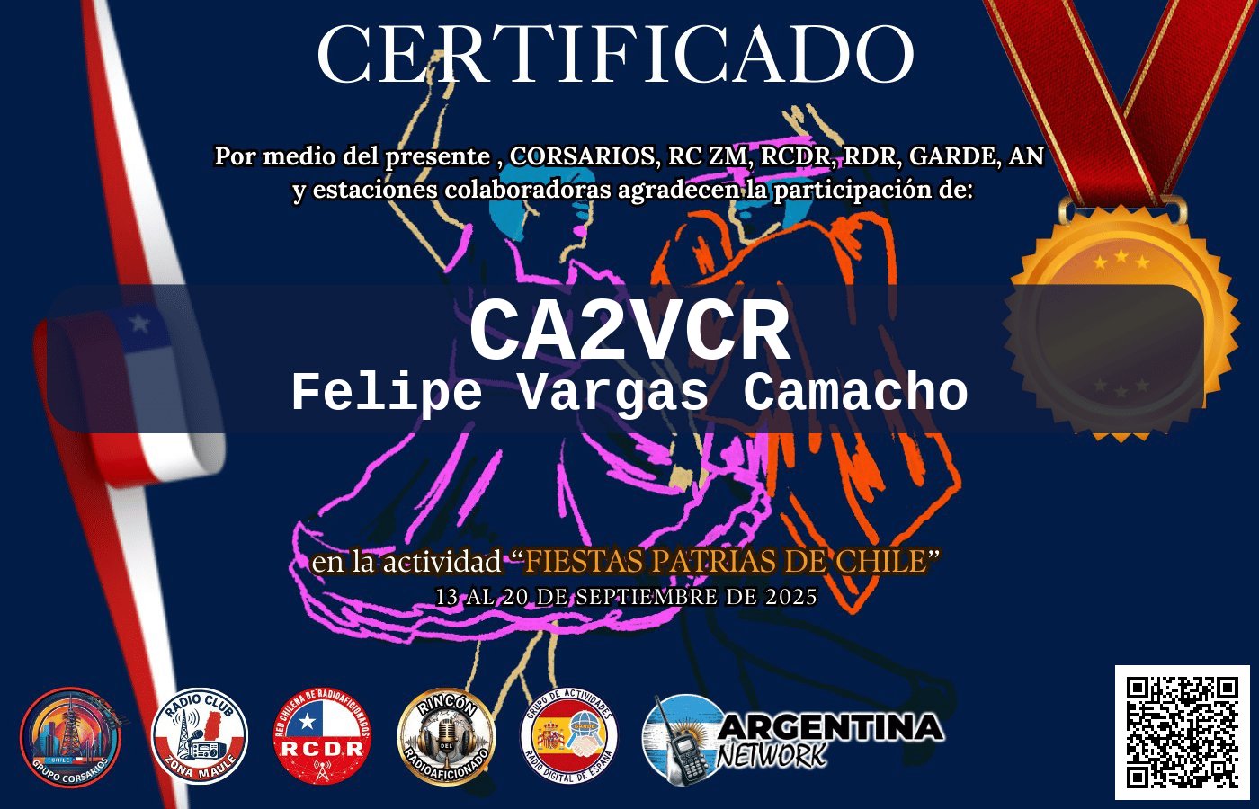 Certificado Actividad FIESTA DE LA CHILENIDAD