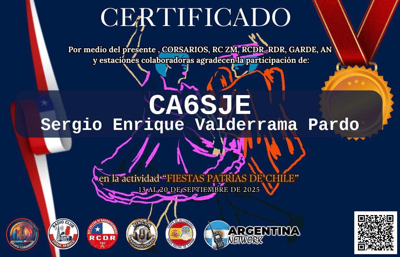 Certificado Actividad FIESTA DE LA CHILENIDAD
