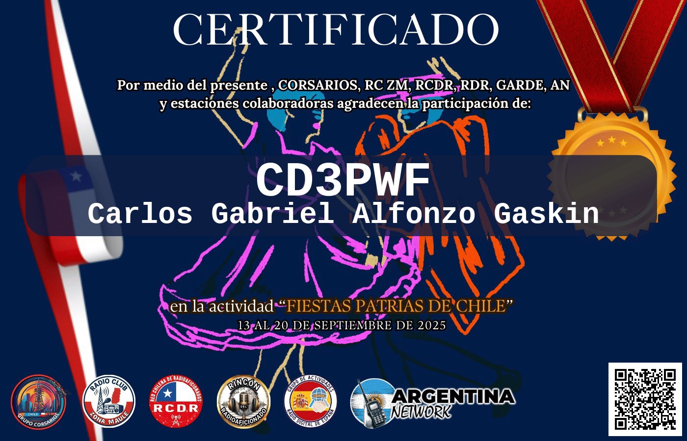 Certificado Actividad FIESTA DE LA CHILENIDAD