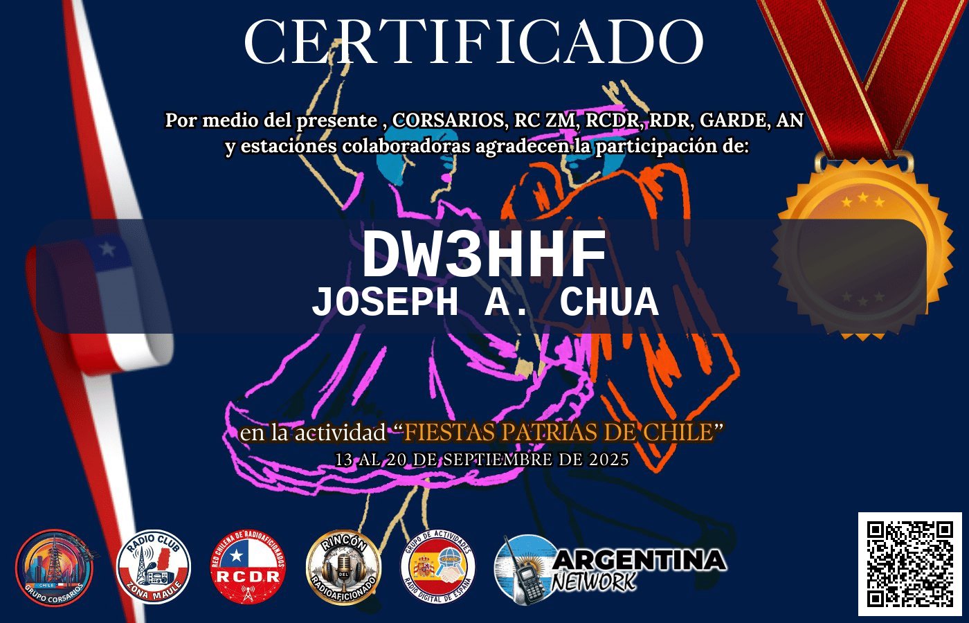 Certificado Actividad FIESTA DE LA CHILENIDAD