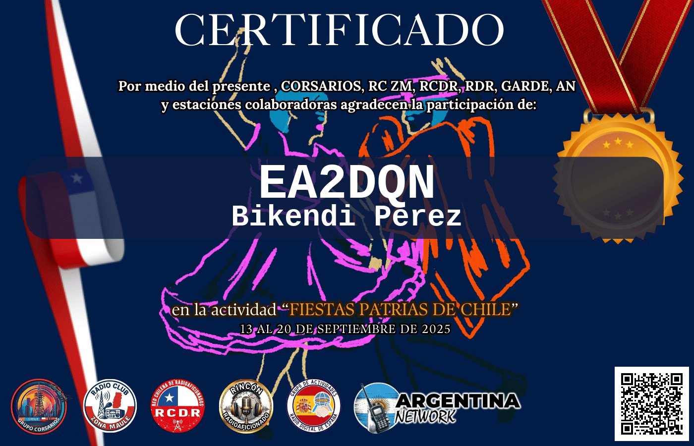 Certificado Actividad FIESTA DE LA CHILENIDAD