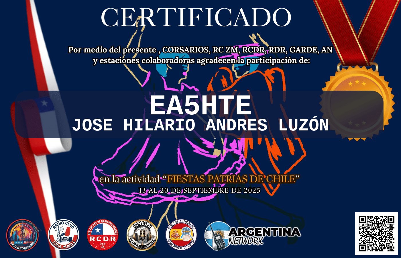 Certificado Actividad FIESTA DE LA CHILENIDAD
