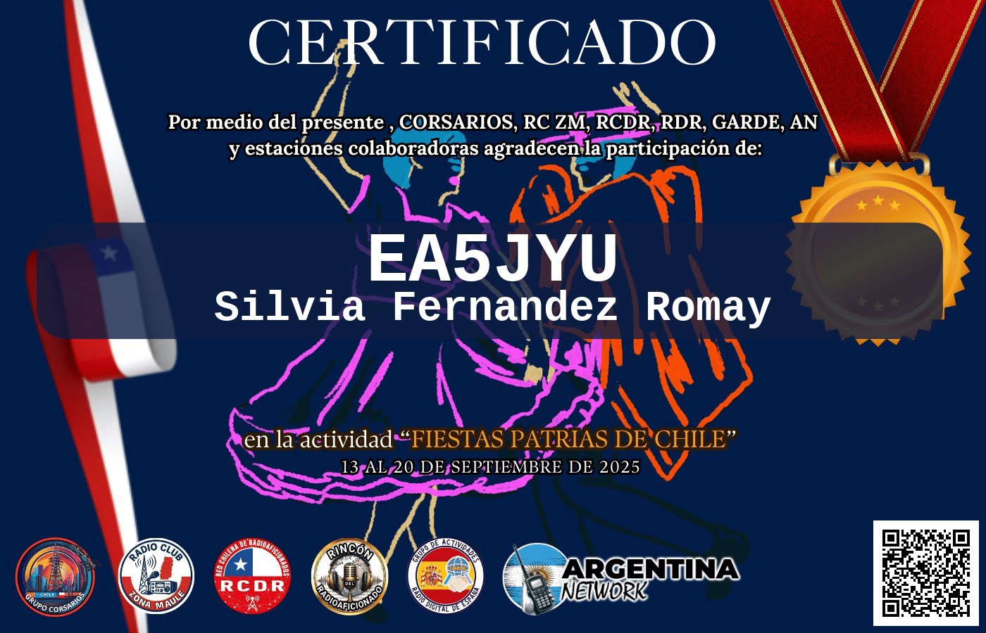 Certificado Actividad FIESTA DE LA CHILENIDAD