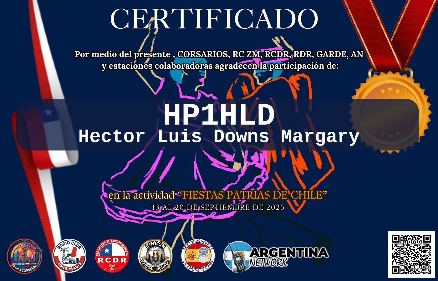 Certificado Actividad FIESTA DE LA CHILENIDAD