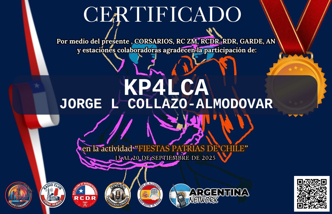 Certificado Actividad FIESTA DE LA CHILENIDAD