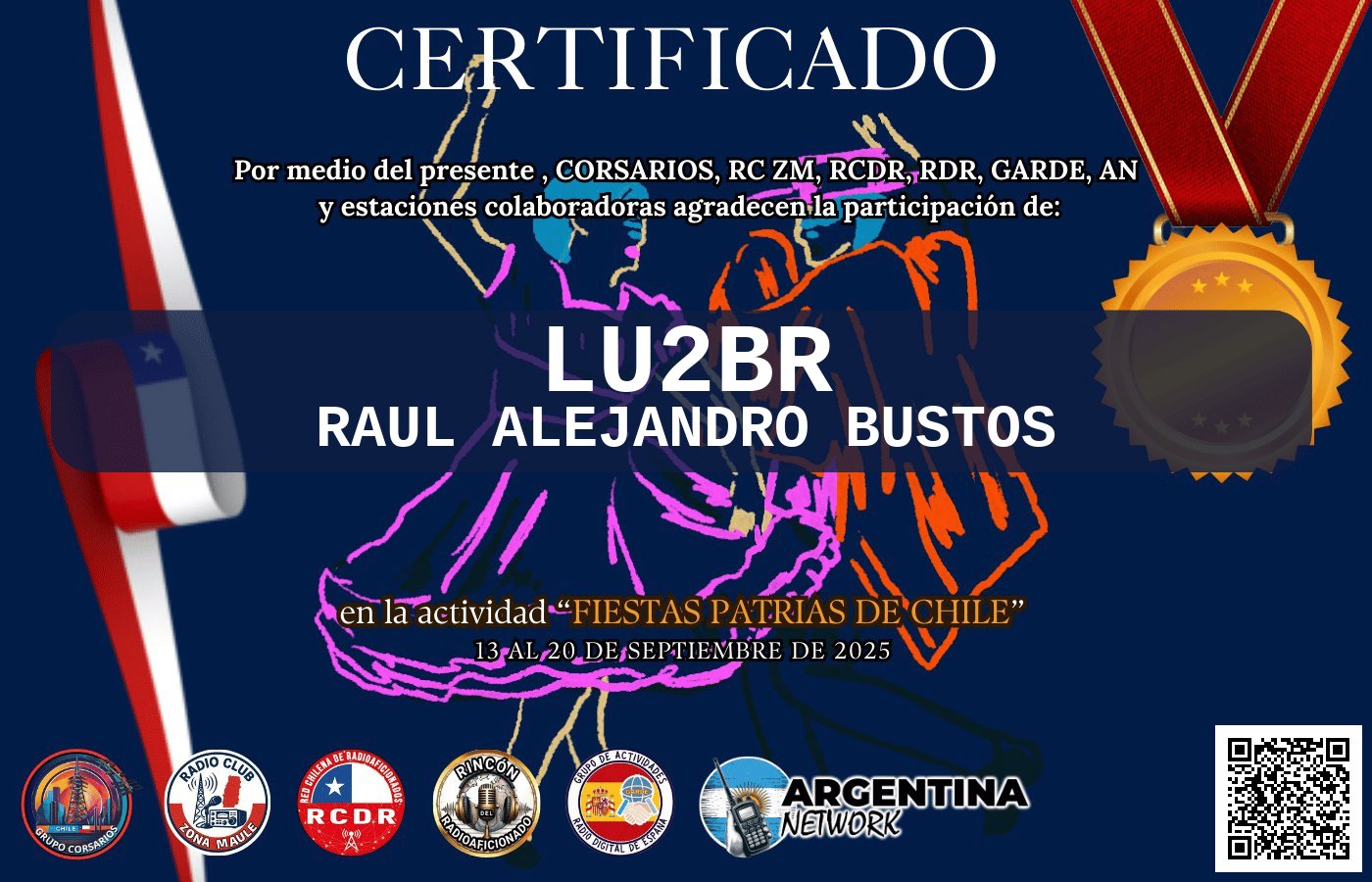 Certificado Actividad FIESTA DE LA CHILENIDAD