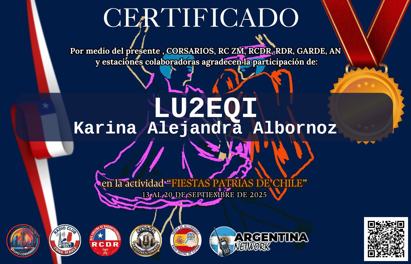 Certificado Actividad FIESTA DE LA CHILENIDAD