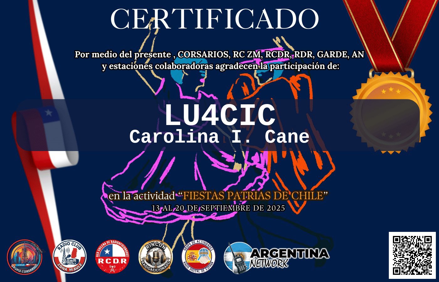 Certificado Actividad FIESTA DE LA CHILENIDAD