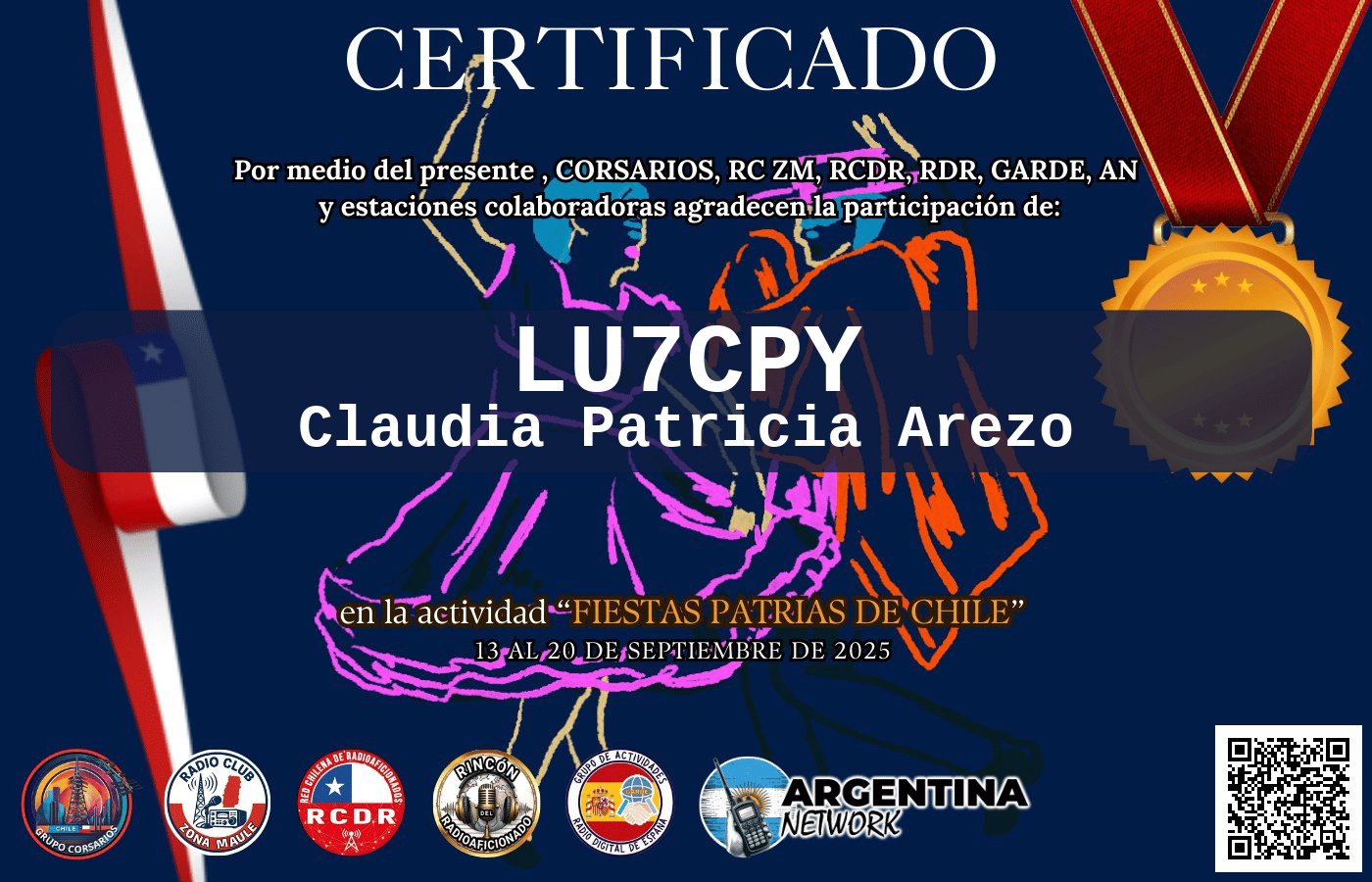 Certificado Actividad FIESTA DE LA CHILENIDAD
