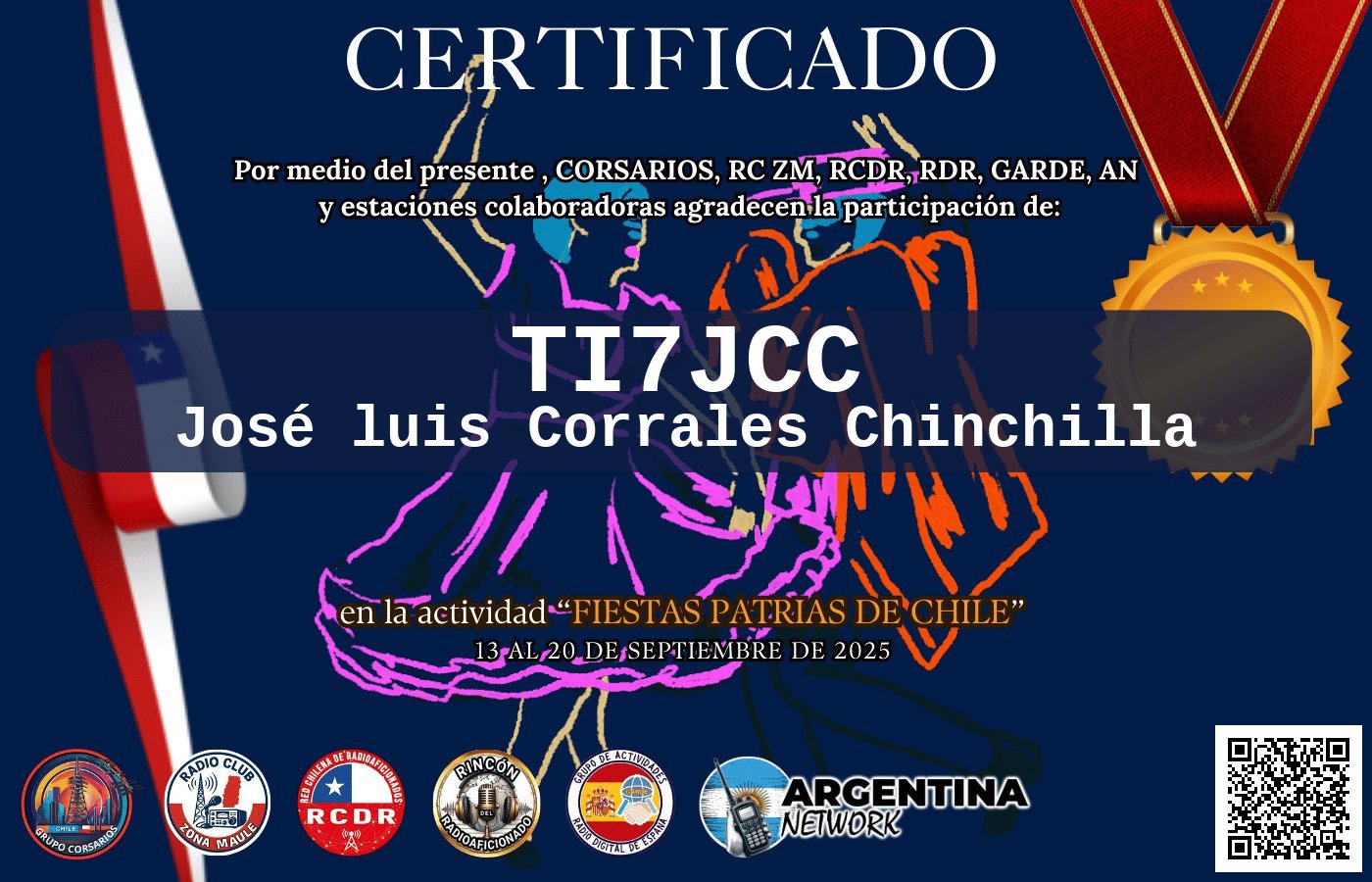 Certificado Actividad FIESTA DE LA CHILENIDAD