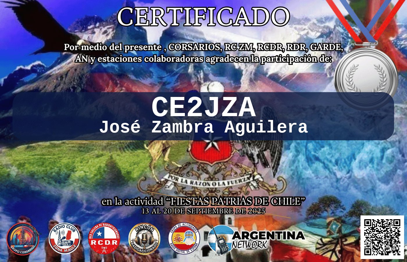 Certificado Actividad FIESTA DE LA CHILENIDAD