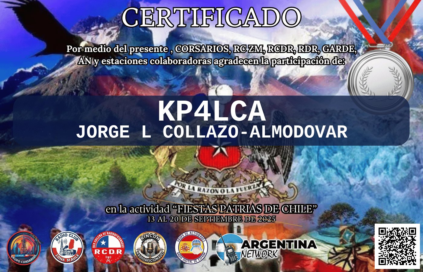 Certificado Actividad FIESTA DE LA CHILENIDAD