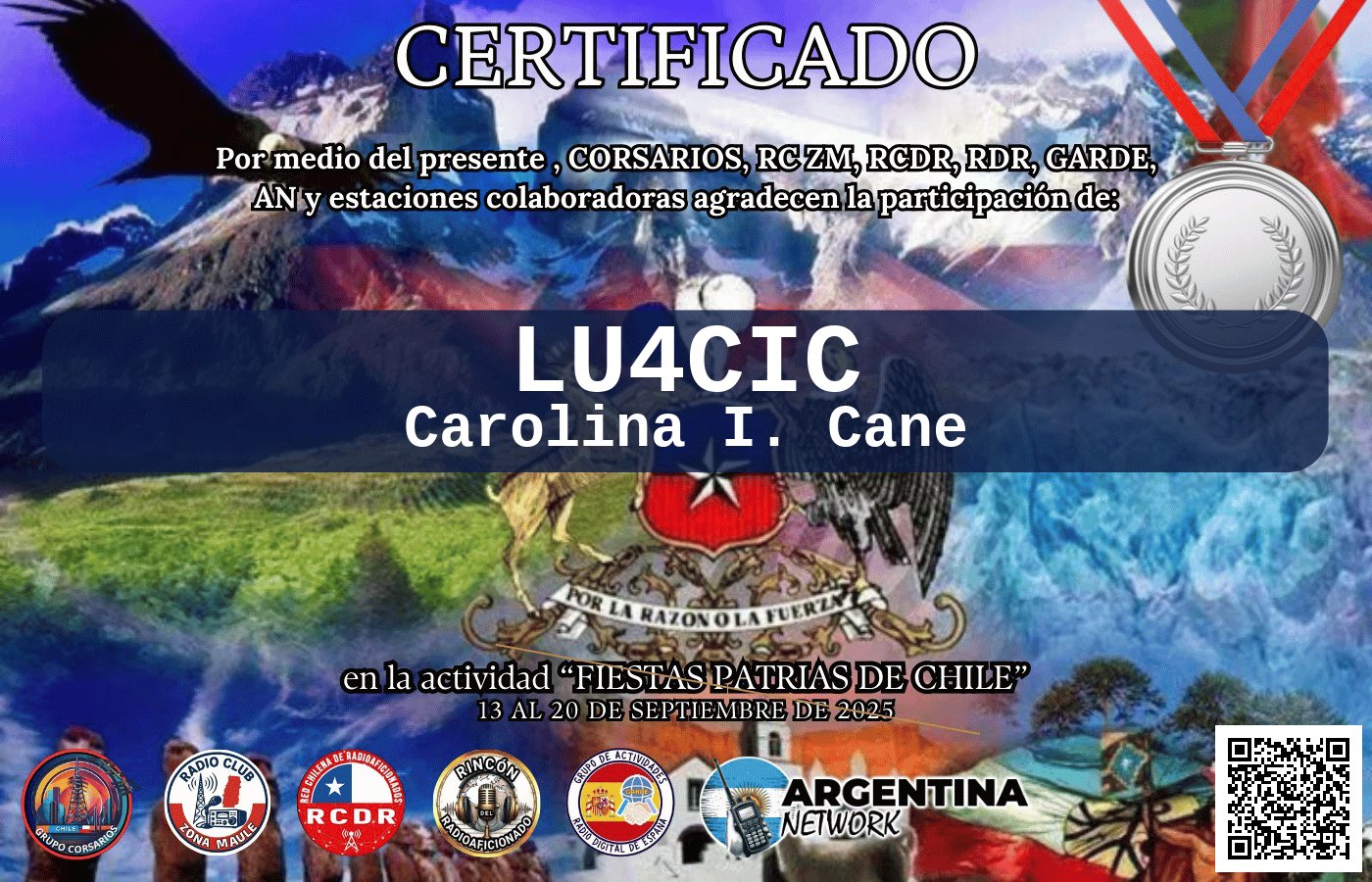 Certificado Actividad FIESTA DE LA CHILENIDAD