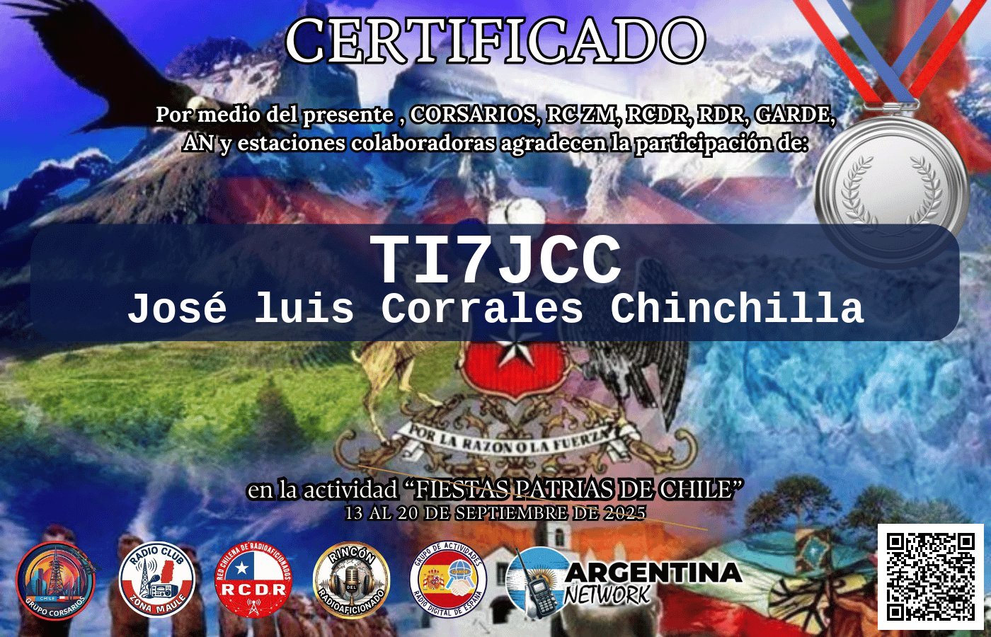 Certificado Actividad FIESTA DE LA CHILENIDAD