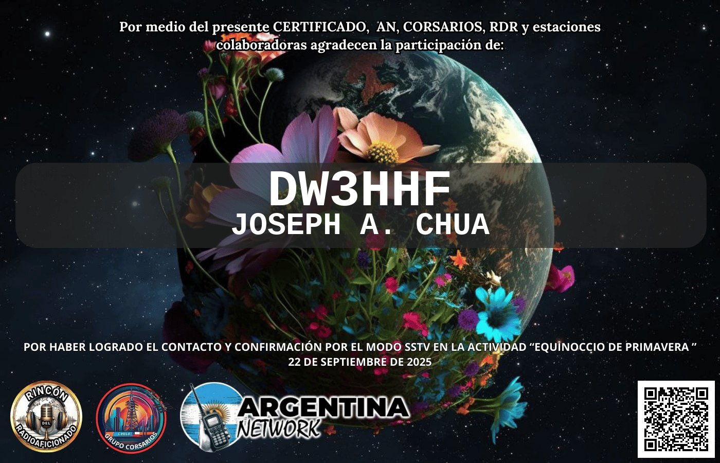 Certificado ACTIVIDAD EQUINOCCIO DE PRIMAVERA