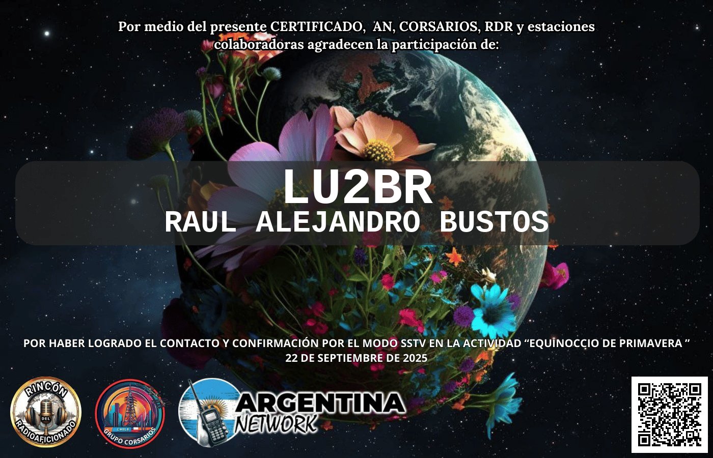 Certificado ACTIVIDAD EQUINOCCIO DE PRIMAVERA