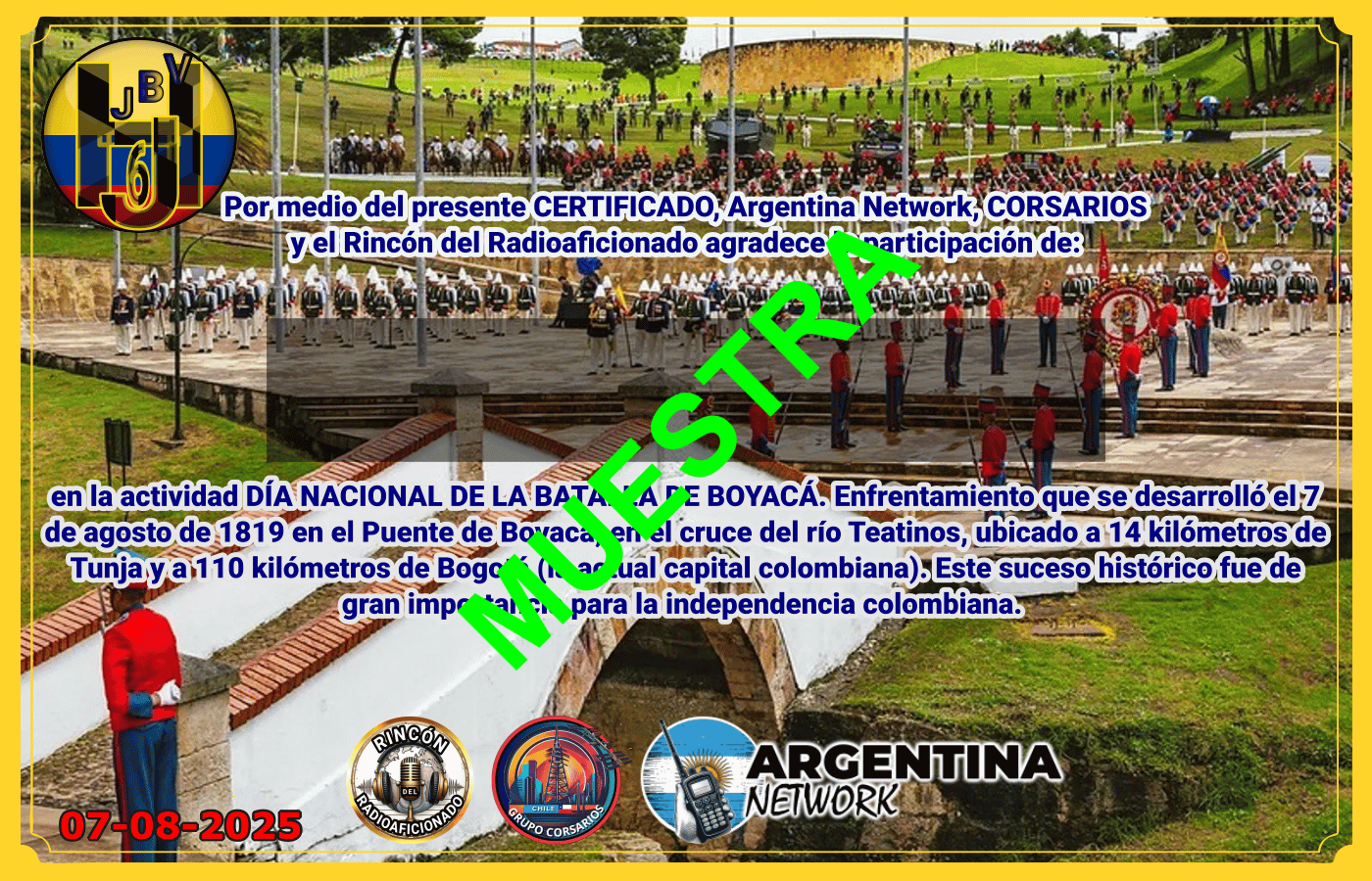 Actividad DÍA NACIONAL DE LA BATALLA DE BOYACÁ.