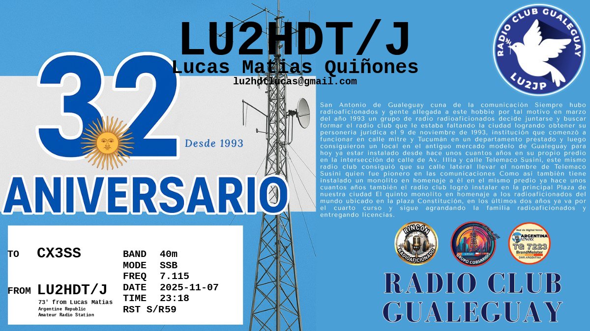 QSL CX3SS