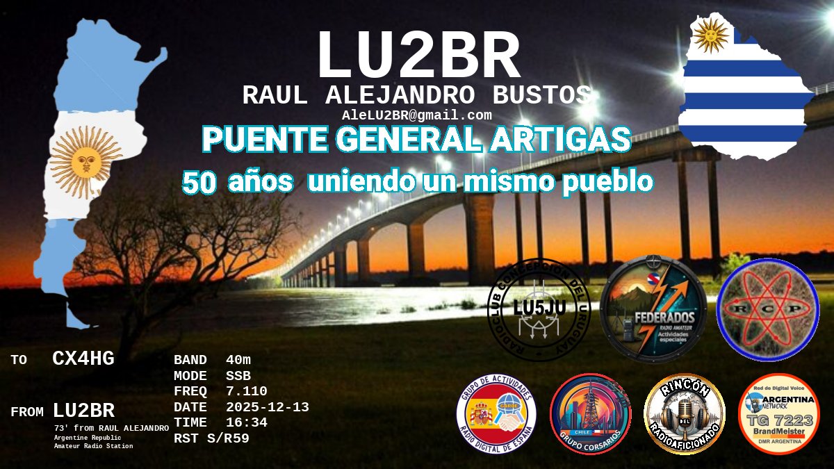 QSL CX4HG