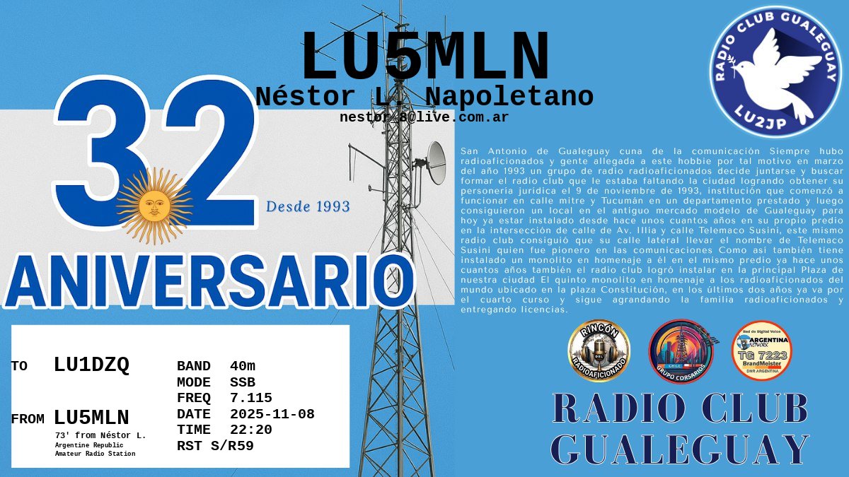 QSL LU1DZQ