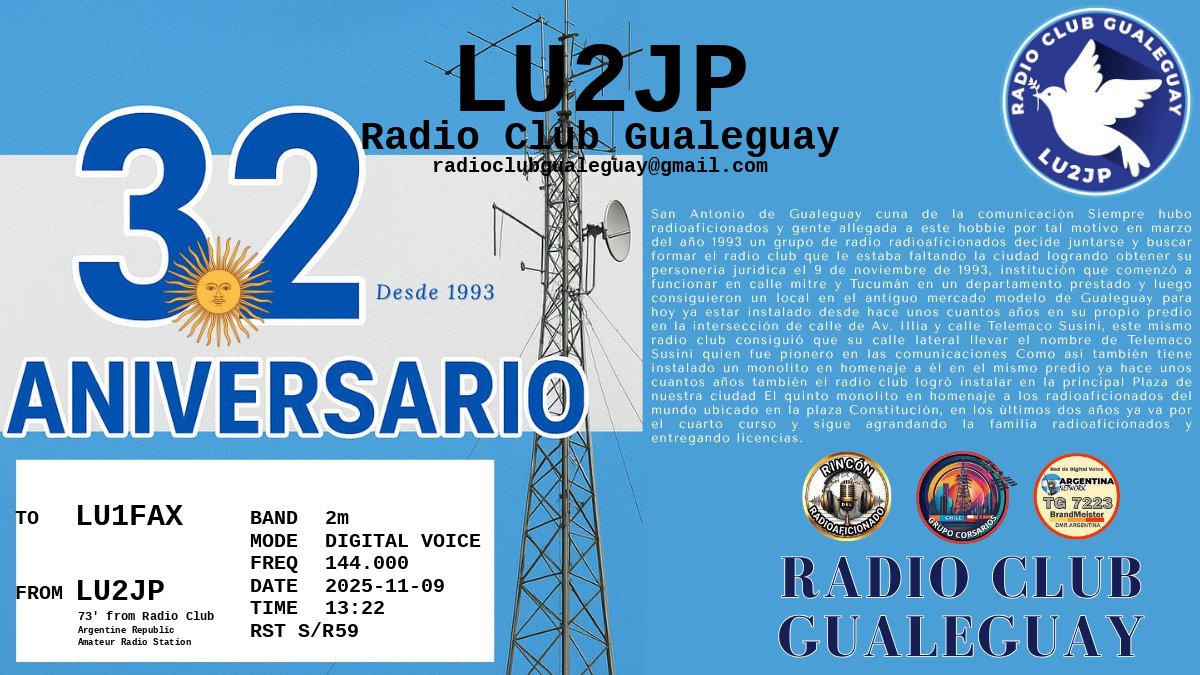 QSL LU1FAX