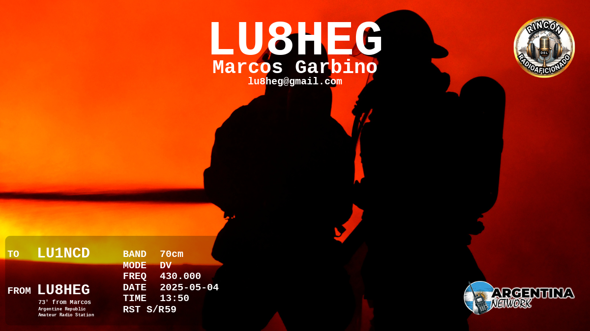 QSL LU1NCD