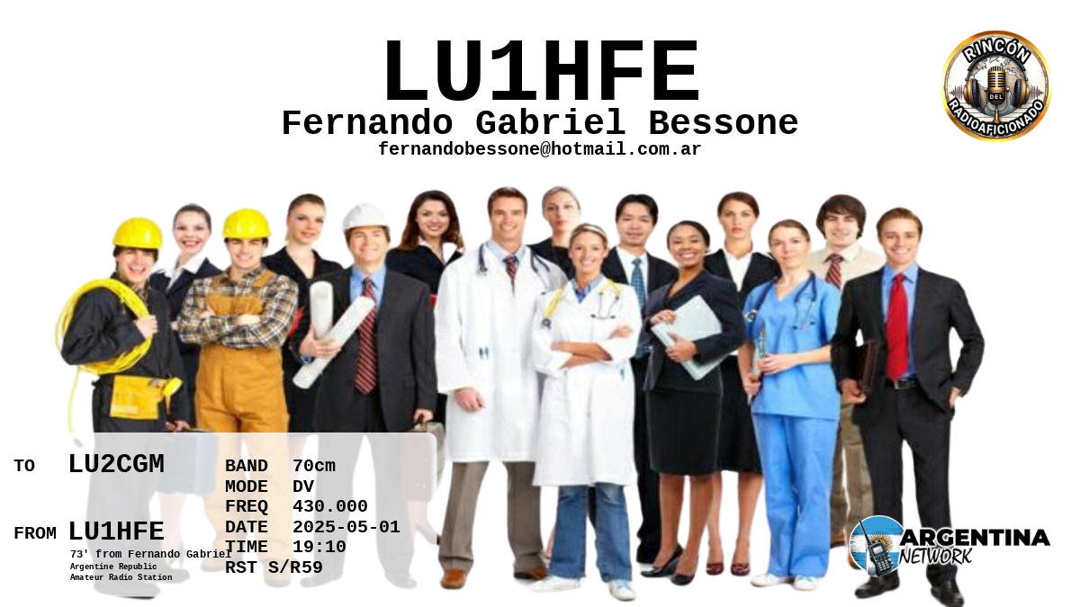 QSL LU2CGM