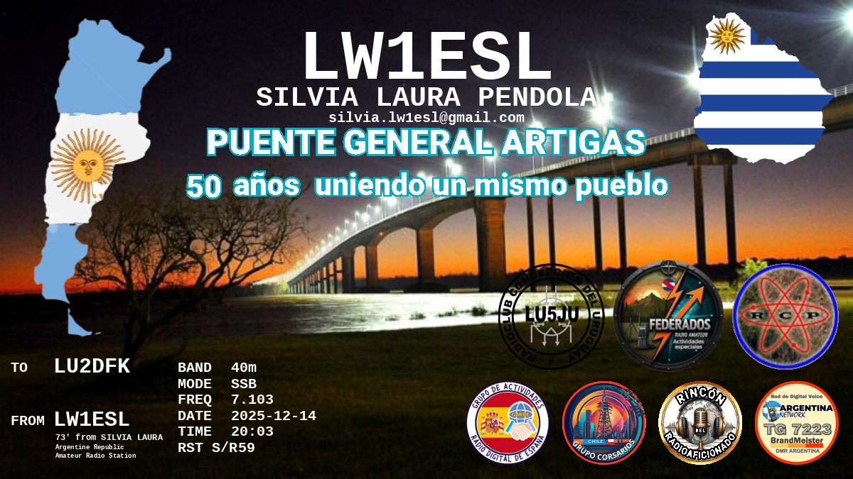 QSL LU2DFK