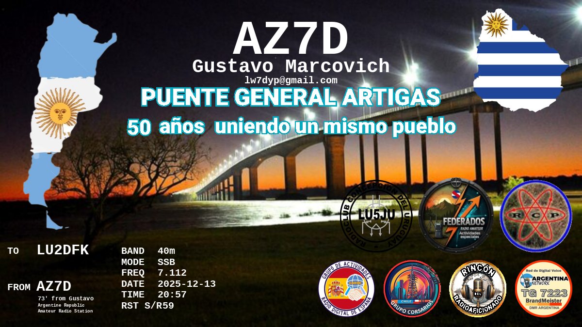 QSL LU2DFK