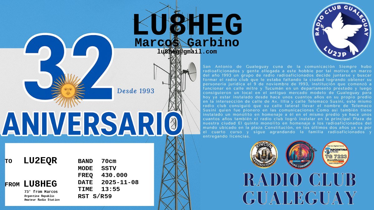 QSL LU2EQR