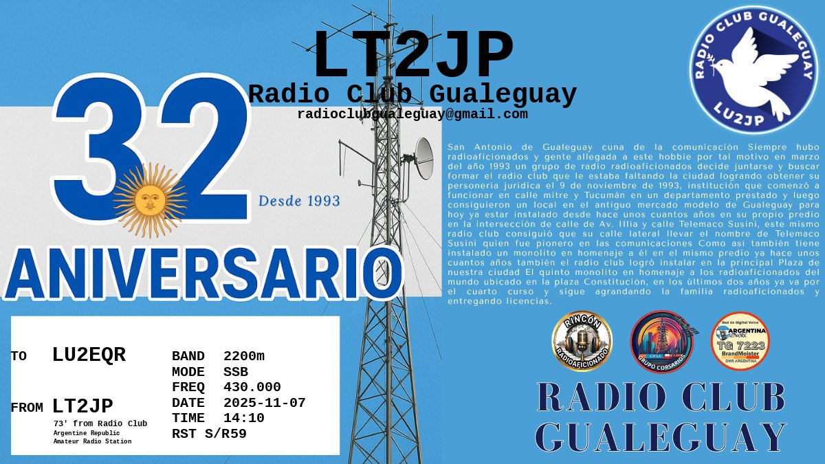 QSL LU2EQR