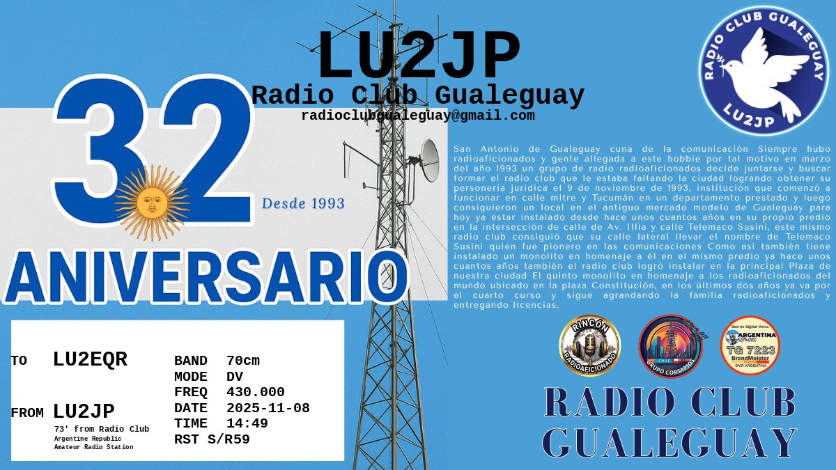 QSL LU2EQR