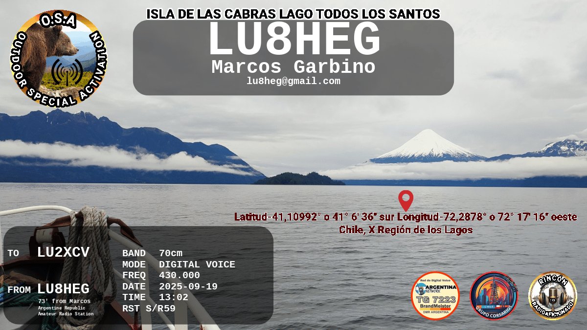 QSL LU2XCV