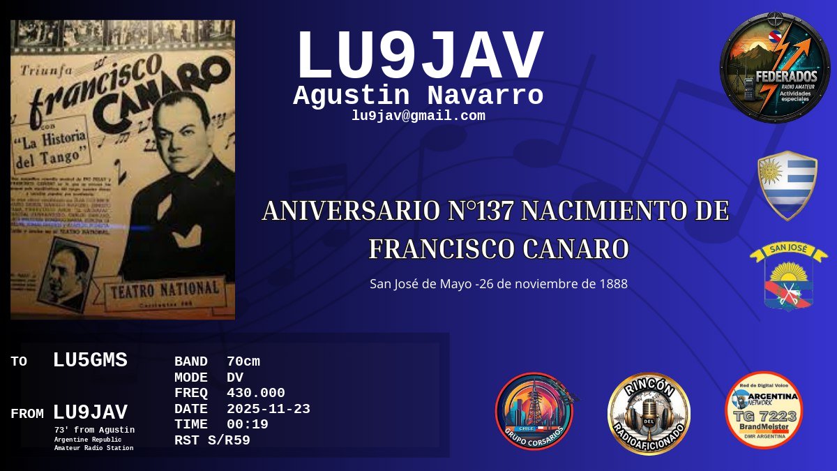 QSL LU5GMS