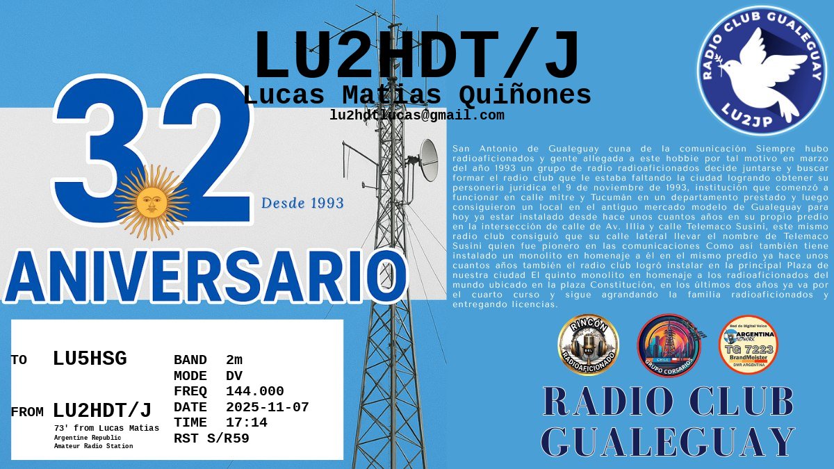 QSL LU5HSG