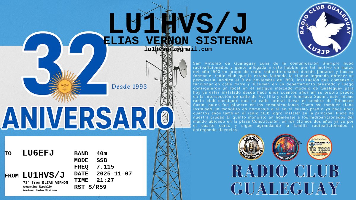 QSL LU6EFJ