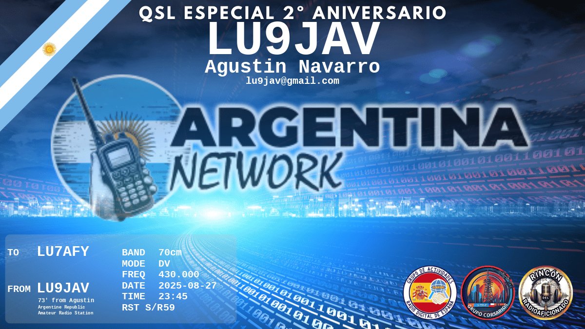 QSL LU7AFY