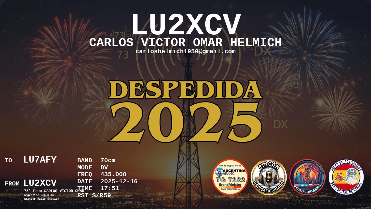QSL LU7AFY