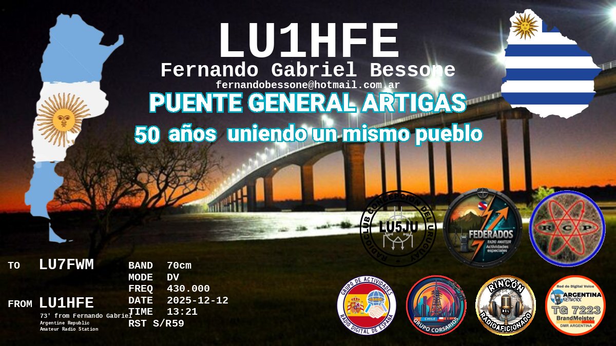 QSL LU7FWM