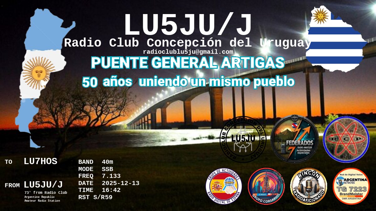 QSL LU7HOS
